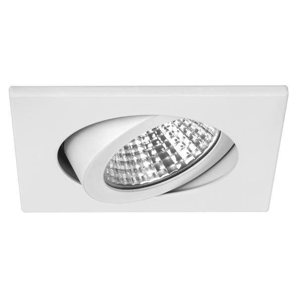 BRUMBERG LED-Einbaustrahler 350 mA, 7 W, 38°, 3000 K, quadratisch, schwenkbar, weiss, IP BRUMBERG LED-Einbaustrahler 350 mA, 7 W, 38°, 3000 K, quadratisch, schwenkbar, weiss, IP